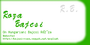 roza bajcsi business card